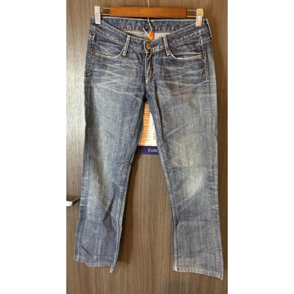 Earnest Sewn Hefner Bootcut Jeans Women's 25 Blue Denim 100%‎ Cotton Low Rise